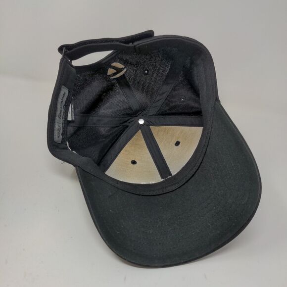 TaylorMade Men's Strapback Hat Black OSFA Embroidered Logo Spell Out - Picture 11 of 15